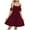 Wine, variant on gakvbuo Summer Dresses For Women 2024 Vacation Trendy Beach Dresses Fashion Women's Round Neck Casual Solid Color Pocket Short-sleeved Knee-length Mini Skirt