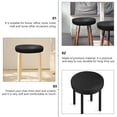 thumbnail image 2 of 2pcs Black Stretch Stool Cover Round Shape Ottoman Cover Dust-proof Stool Cover, 2 of 8