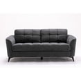 thumbnail image 6 of Callie Gray Woven Fabric Sofa with Tufted Cushion and Metal Legs, 6 of 6