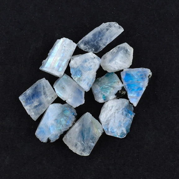 100 carats Natural Raw Rainbow Moonstone Rough Crystal Gemstone, Chakra Healing Crystal and Gemstone, Birthstone Crystal for Jewelry Making Supplies, Gift for Her, DIY Crafts, Loose Gemstones