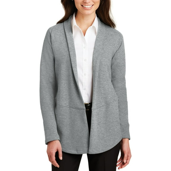 JustBlanks Womens Open Front Cotton Blend Cardigan with Shawl Collar Long Raglan Sleeves
