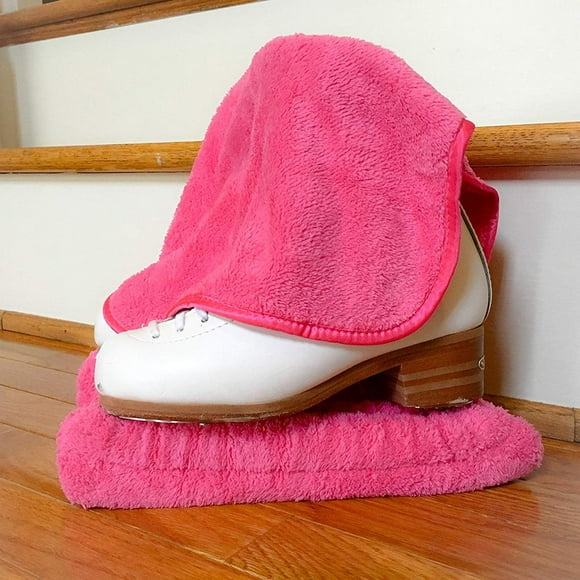 Cubiertas de Botas de Patines de Hielo Cola Secado Absorbente Rosa