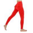 thumbnail image 4 of COMVALUE Workout Cargo Leggings for Women Hidden Scrunch Butt Lifting Leggings Gym Yoga Pants with Pockets (Red, S), 4 of 9