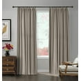 thumbnail image 6 of 52 W x 96 L Pinch Pleat Curtain Room Darkening Velvet Curtain Drapery Panel for Traverse Rod or Track, Living Room Bedroom Meetingroom Club Theater Patio Door (1 Panel), Chocolate outdoor curtains, 6 of 7