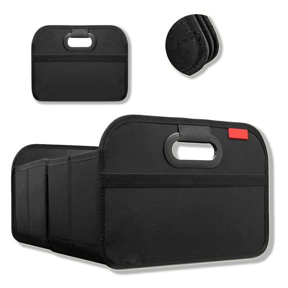 BTideas Trunk Organizer for Car, Collapsible Multi-Compartment Car Organizers(Black)