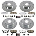 thumbnail image 3 of PowerStop Front and Rear Z26 Street Warrior Carbon-Fiber Ceramic Brake Pad and Drilled and Slotted Rotor Kit Fits: HONDA Select Models K2557-26, 3 of 9