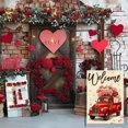 thumbnail image 3 of Valentine Truck Garden Flag 12x18 Inch Double Sided Outdoor Welcome Hearts and Flowers Rustic Holiday Yard Decoration, 3 of 6