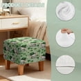 thumbnail image 7 of SCRAWLGOD St. Patrick's Day Shamrock Elephant Print Green Ottoman Cover Square Stretch Ottoman Slipcover Thick Storage Footrest Stool Covers with Elastic Band Furniture Protector for Pets, 7 of 7