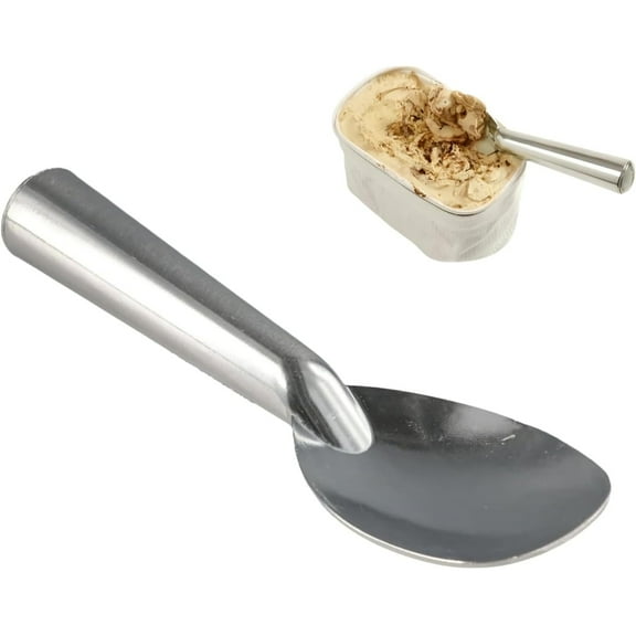 Tutuviw 8.6 inch Ice Cream Scoop,Aluminum Ice Cream Spade with Comfortable Handle,One Piece Nonstick Metal Ice Cream Spoon,Ice Cream Digger,Anti-Freeze Serving Spade,Strong Ice Cream Scooper