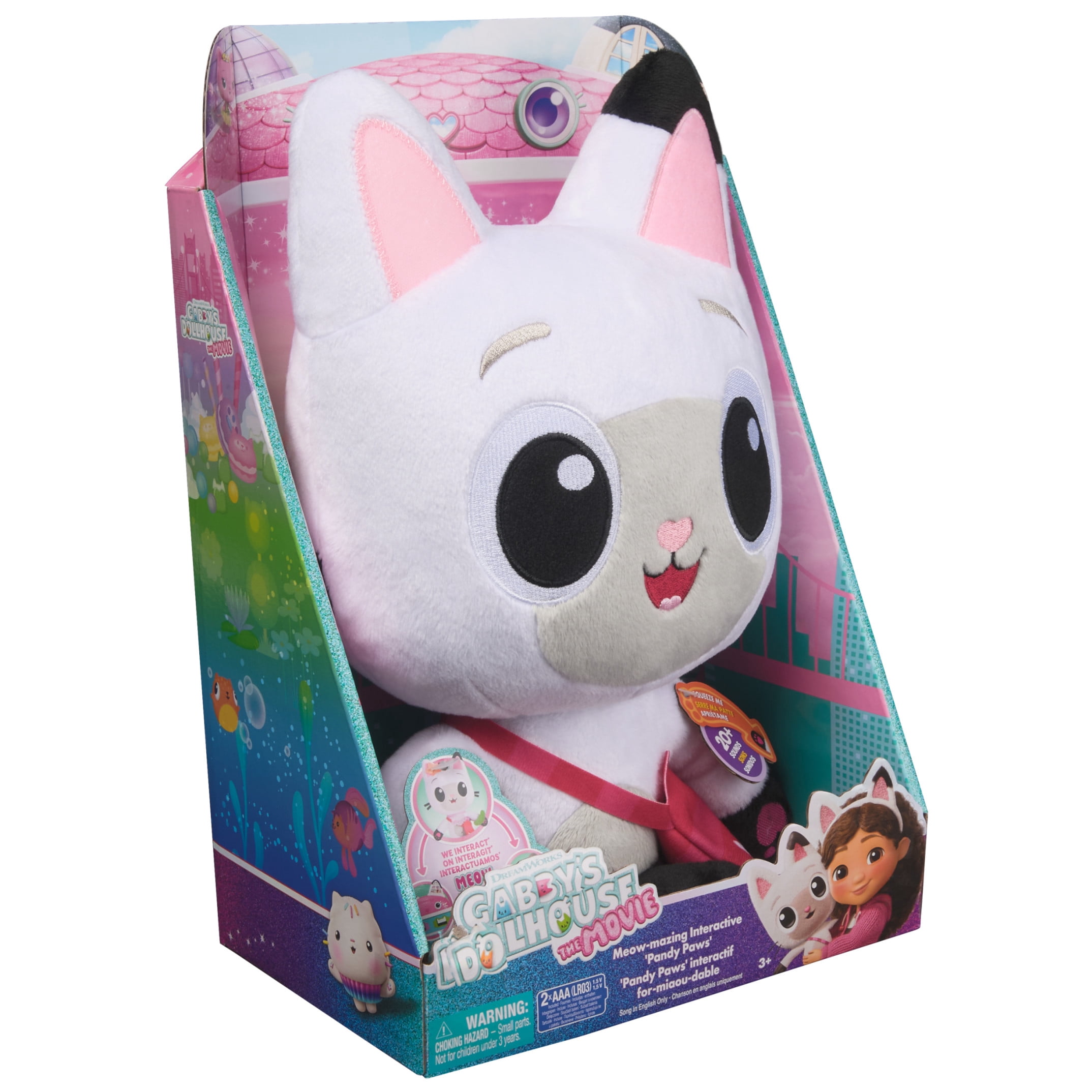 Gabby's Dollhouse: The Movie, Meow-mazing Interactive Pandy Paws Plush with Accessories for Kids 3+