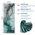 thumbnail image 2 of Black Green Translucent Marble Pattern Hot Yoga Mat Towel Non Slip for Hot Yoga - Quick-Drying Yoga Mat Cover with 4 Corner Pockets with Travel Bag - Hot Yoga Towel Non Slip 74"x26", 2 of 6