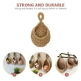 thumbnail image 2 of EXHUMKY 1Pack Khaki Round Wall Hanging Cotton Rope Plant Storage Basket, 2 of 6