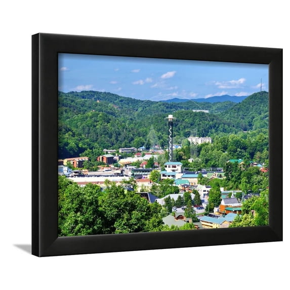 The Skyline of Downtown Gatlinburg, Tennessee, USA in the Great Smoky Mountains, Framed Art Print Wall Art by SeanPavonePhoto Sold by Art.Com