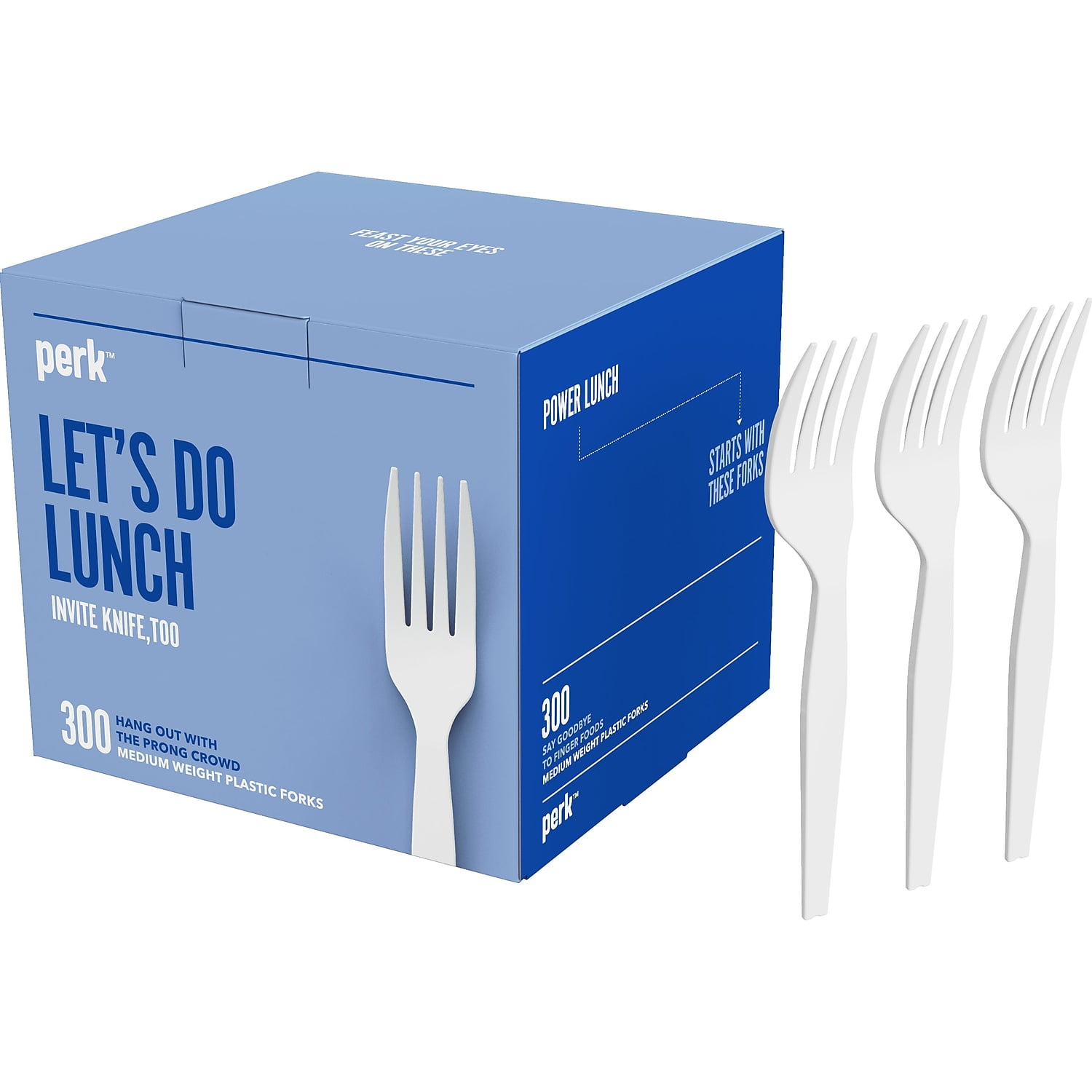 Perk Plastic Fork Medium-Weight White PK56401