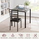 thumbnail image 5 of 3-piece dining mesa set para 2. small dining room mesa con 2 cozy sillas. estilo rural style space saving. ideal para para apartment small spaces. available in negra y gray., 5 of 7