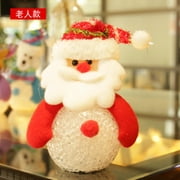 2017 Christmas  LED Lights Snowman Santa Claus Ornament Christmas Tree Party Decor Desktop Decoration