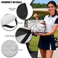 thumbnail image 6 of Psesaysky Golf Cart Seat Covers Universal Golf Cart Seat Blanket with 4 Pockets and Handle Fit for EZGO TXT RXV/Club Car DS Precedent Front Seats 2-Person Seats, Red Tropical Palm Leaves, 6 of 8