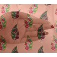 thumbnail image 4 of oneOone Viscose Chiffon Fabric Leaves & Floral Block Decor Fabric Printed BTY 42 Inch Wide, 4 of 4