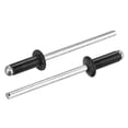 thumbnail image 1 of Unique Bargains Rivets Aveugles Tête Ronde Plate en Aluminium de 3,2 Mm x 9 Mm, Noir 100 Pièces, 1 of 5