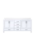 thumbnail image 2 of White Double Bath Vanity 72x22 In. - Cultured Marble Countertop, Solid Wood, Soft Close, Two Cabinets And Six Drawers For Storage, To Scratches Stains, Pre-drilled Faucet 72" W X 22" D With Top Wood, 2 of 7