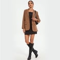 thumbnail image 4 of Botas altas hasta la rodilla QIY Fall 2025 para mujer, piel negra, tacón bajo, 4 of 7
