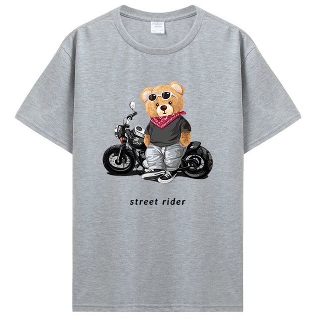 Camiseta con estampado de ciclista callejero para entusiastas de motocicletas camiseta informal de manga corta de algodón de verano para hombre camisetas para hombre camiseta de calle