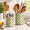 Pistachio Green, variant on Pistachio Green Checkered Capiz Shell Utensil Holder Set of 2