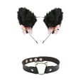 thumbnail image 1 of Qarigey Diadema con orejas de gato de peluche, accesorio de Cosplay, accesorios para festivales, gargantilla de corazón, práctico para llevar, Accesorio para el cabello tipo 10 Qarigey AP007137-10, 1 of 6