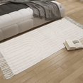 thumbnail image 4 of Alfombra para correr LEEVAN Boho, lavable, 60 x 150 cm, algodón beige, 4 of 6