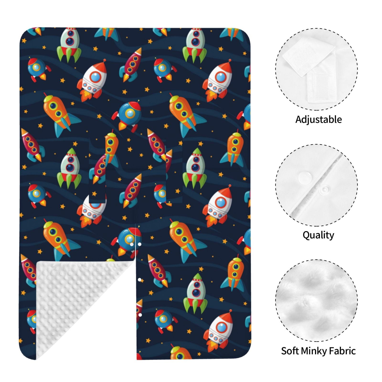 Naloa Spaceships and Stars Baby Car Seat Cover, Breathable Baby Carrier Cover, Multiuse Baby Carrier Cover & Nursing Breastfeeding Cover