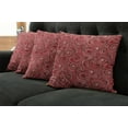thumbnail image 5 of Ambesonne East Throw Pillow Cover 4 Pack, Autumn Holiday, 16", Rose Ruby Red, 5 of 5