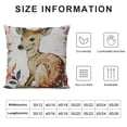 thumbnail image 6 of Nawypu Throw Pillow Covers Cute Summer Deer and Flowers Awesome Good Gift Card Kids Animal Art Baby Beautiful Cartoon for Living Room Bedroom Sofa Set of 2, 6 of 6