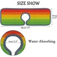 thumbnail image 2 of GZHJMY 2PCS Faucet Absorbent Mat, Stripe Rainbow Washable Sink Splash Guard Drip Catcher, Kitchen Bath Countertop Microfiber Sink Drying Mats for Kitchen, 2 of 5