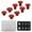 Carmine Red, variant on eXtremeRate Replacement Clear Analog Thumb Sticks Caps for PS5 Edge Controller - 4 Heights 3 Surfaces Grips - Without Thumbstick Base