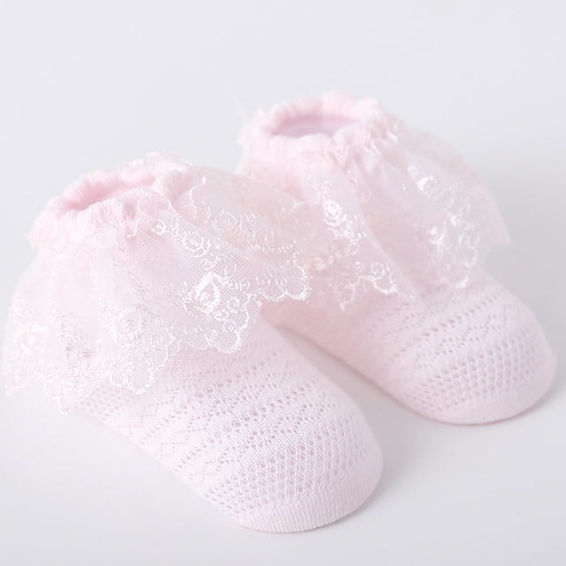 Cute Socks for Girls Girls Solid Color Cute Socks Kids Mesh Princess Lace Short Socks Boys Socks Crew S