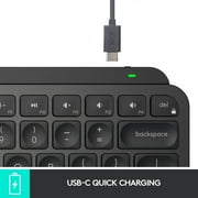 Logitech MX Keys Mini Minimalist Wireless Illuminated Keyboard, Compact, Bluetooth, Backlit, USB-C, Metal Build, Black
