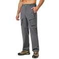thumbnail image 7 of Little Donkey Andy Men's Quick Dry Zip Off Convertible Pants Elastic Lightweight Hiking Travel Golf Grey M, 7 of 7