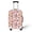 Pink Snowman Christmas Parade, variant on HELLHERO Butterfly Leopard Print Travel Protection Cover, Polyester Spandex Anti Stain Durable Luggage Protective Cover Suitcase Sleeve All Size