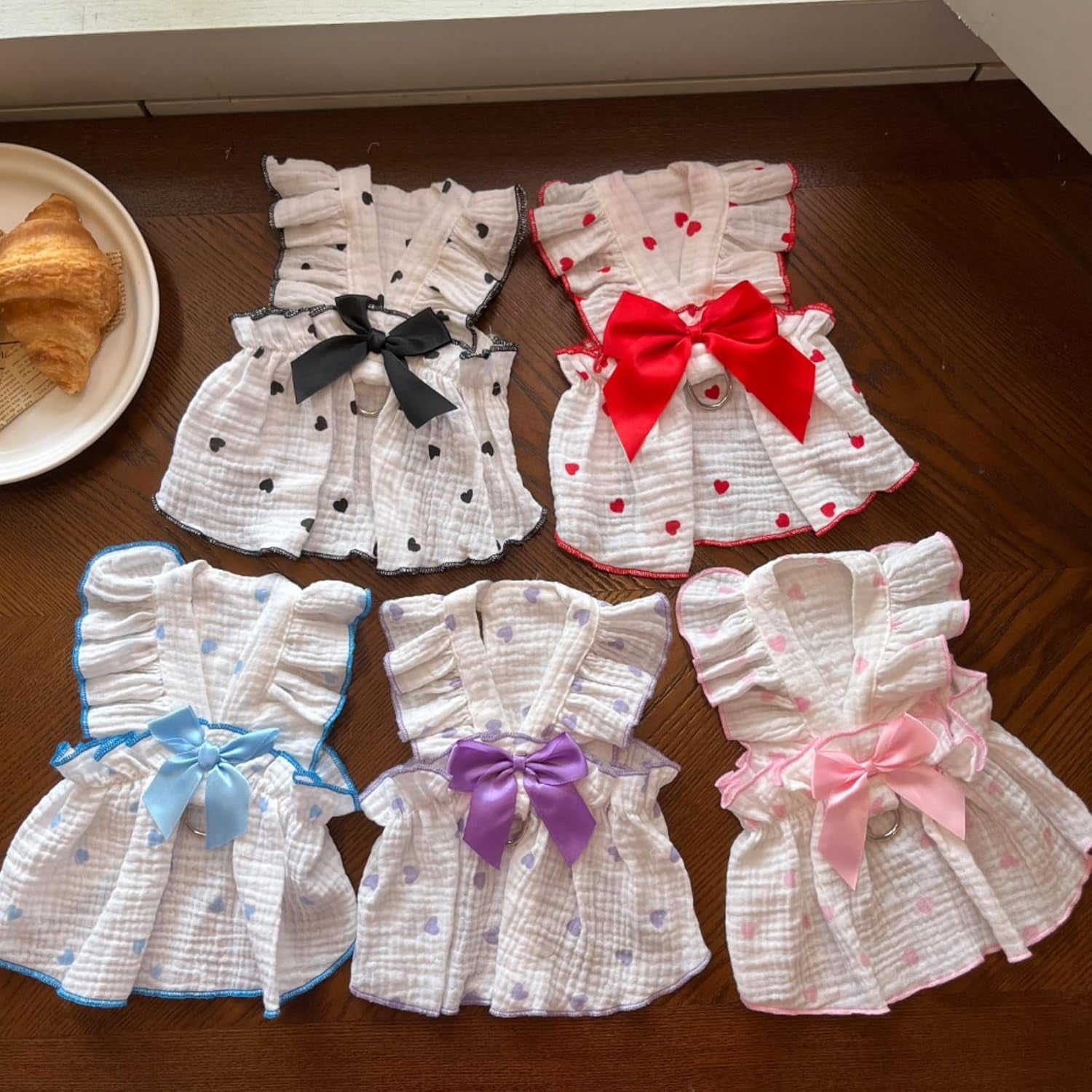 XiHAMA Dog Dresses, Fashion Pet Dog Clothes, Striped Mesh Puppy Dogs Princess Dresses