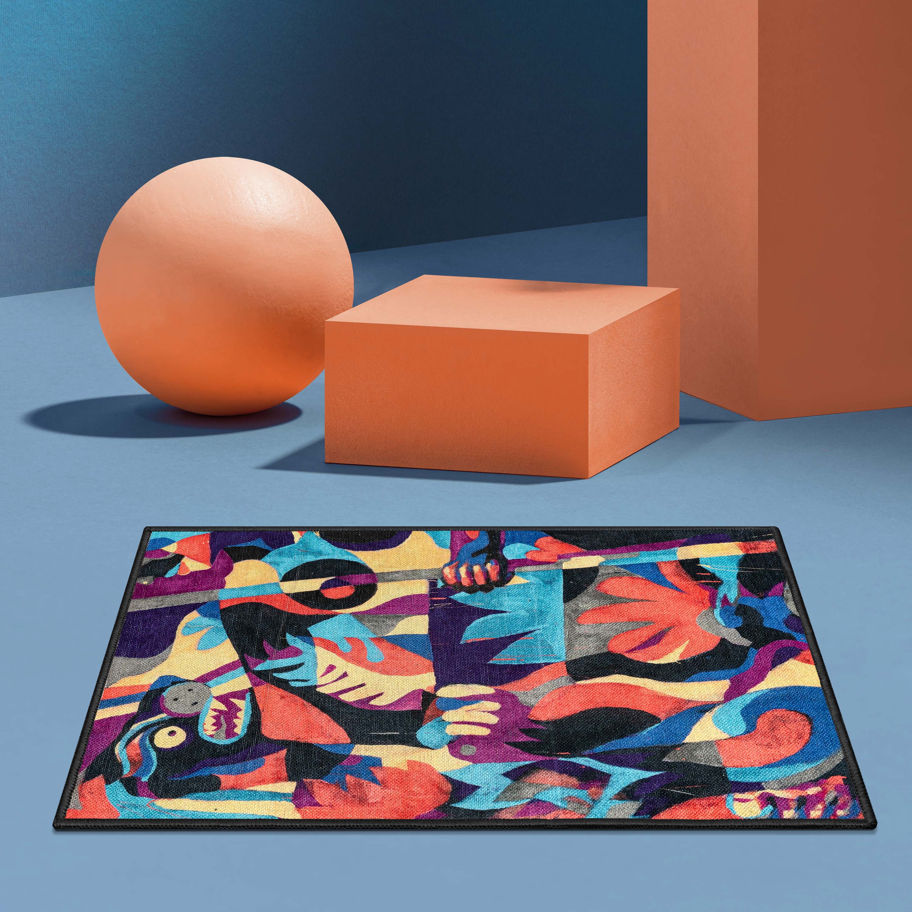Well Woven x Misha Tyutyunik Sunday Jungle There Will Be Blood Multi 2' x 3' Area Rug