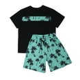thumbnail image 3 of Men's Suits Casual Hawaii Set with Coconut Tree Print Shirt and Drawstring Waist Shorts for Everyday Wear and Travel, 3 of 8