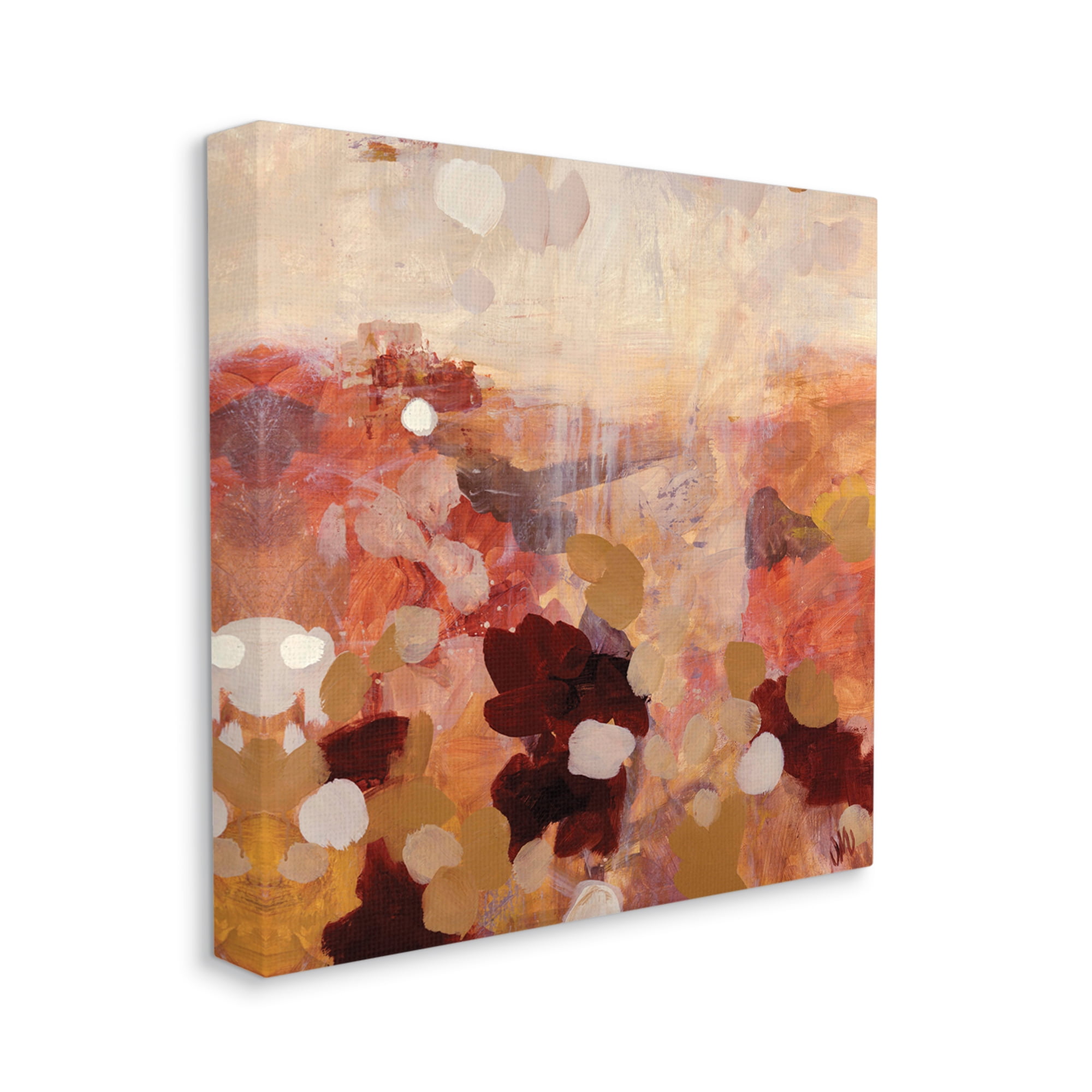 Stupell Industries Desert Landscape Abstraction Abstract Painting Gallery Wrapped Canvas Print Wall Art, 17 x 17