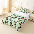 thumbnail image 2 of Homewish Kawaii Dachshund Dog Twin Comforter Sets,Lovely Pet Bedding Set,Green,Reversible,2 Pieces,1 Comforter and 1 Pillowcase, 2 of 7