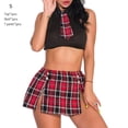 thumbnail image 1 of Traje de uniforme sexy Conjunto de ropa sexy atractivo Traje de ropa escolar de tela tejida de encaje, Negro, S Jumpingount XX000042-03, 1 of 7