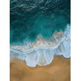 thumbnail image 1 of Qisvanset Framed Canvas Wall Art 12x16 Inch Emerald Green Beach Ocean Minimal Coastal Art, 1 of 5