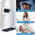 thumbnail image 2 of 40W PD Dual Port Type C Charger Block Fast Wall Charger with 2-Pack 6FT USB C Cable, Power Adapter Compatible with iPhone 17/16/15 Pro Max iPad Pro Galaxy S26 Android, Blue, 2 of 7