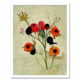 thumbnail image 1 of Poppy Flowers Colourful Floral Abstract Art Print Framed Poster Wall Decor 12x16 inch, 1 of 5