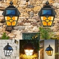 Solar Wall Lamp Outdoor Flickering Solar Sconce Lights Outdoor IP65