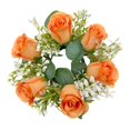 thumbnail image 2 of Anillo de vela de pilar Strade Fareast Limited corona artificial verde candelabro decorativo Naranja, 2 of 8