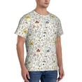 thumbnail image 2 of Bixox Men's Colorful Mushrooms and Plants Printed Short Sleeve Skinny Athletic T-Shirt, 2 of 6